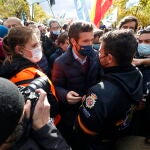 Pablo Casado durante la manifestación de todos los cuerpos de seguridad en contra de la reforma de la ley de seguridad ciudadana