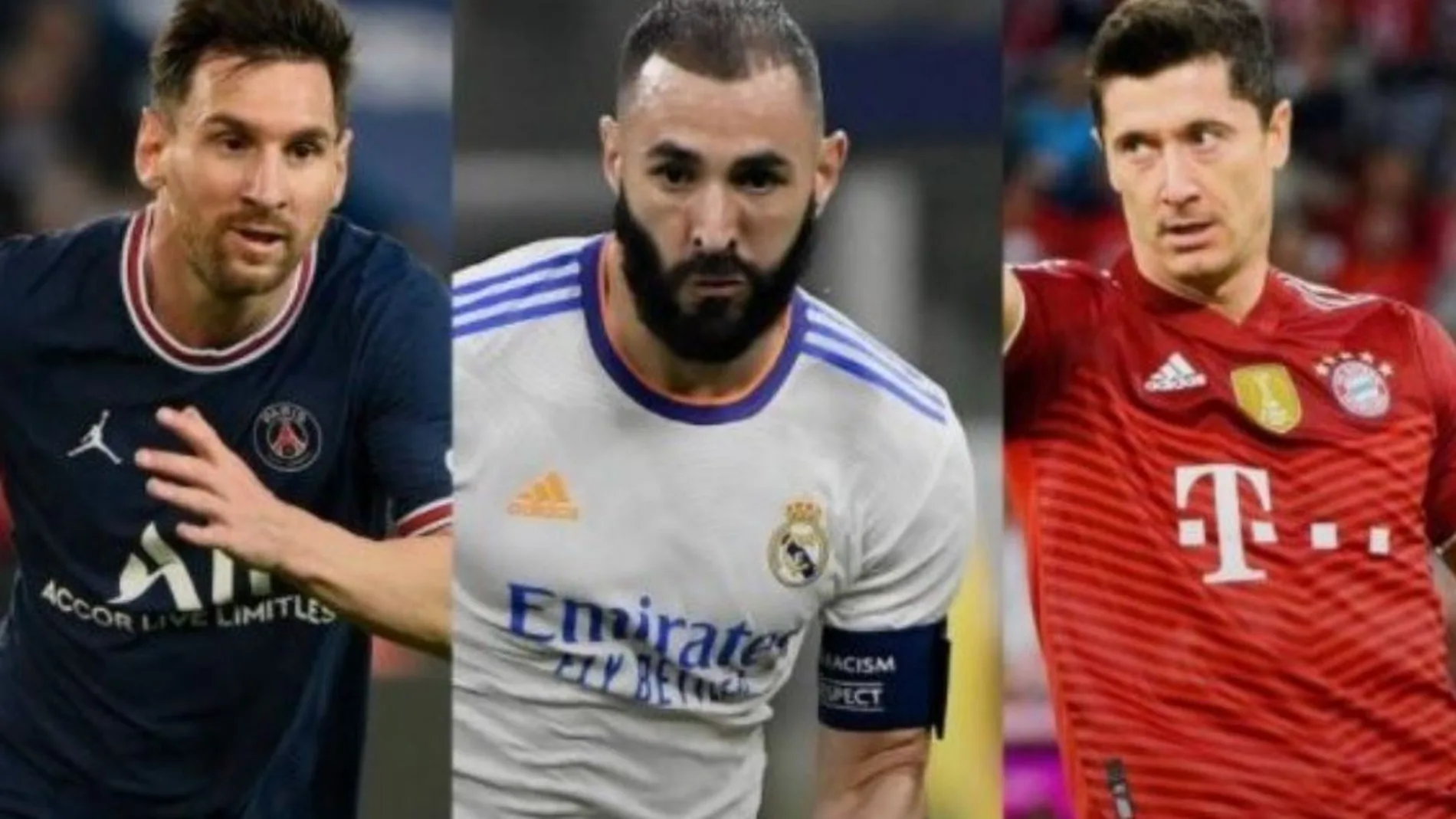 Messi, Benzema y Lewandowski