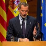 El Rey Felipe VI, ayer en Barcelona