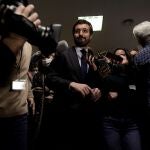 Casado, ayer en el acto que protagonizó en el Congreso con sus diputados y senadores