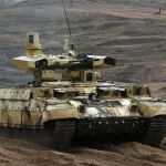 Un tanque de apoyo BMPT-72 Terminator del Ejército ruso