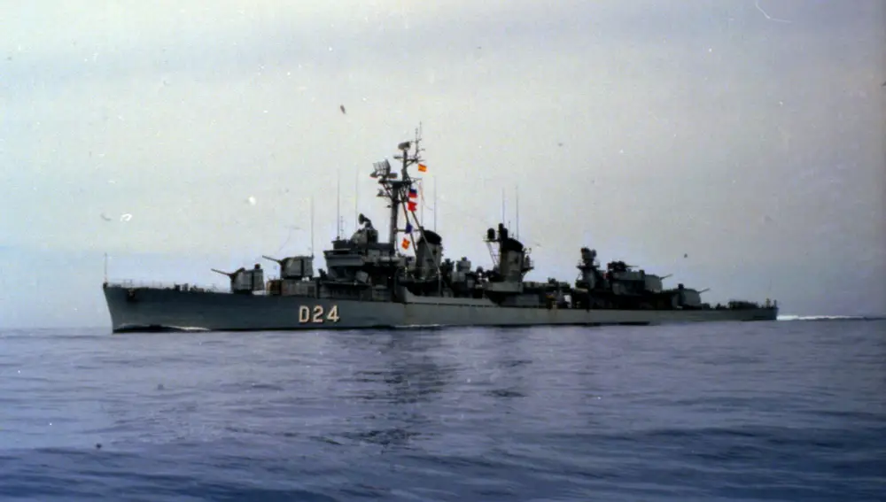 El destructor D24 Alcalá Galiano, de la clase Lepanto