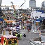 Estación de Munich donde ha estallado la bomba de la Segunda Guerra Mundial