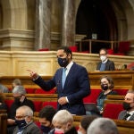 El portavoz de Vox, Ignacio Garriga, en una sesión reciente del Pleno del Parlament