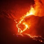 El volcán de Cumbre Vieja, en La Palma, durante su erupción de 2021