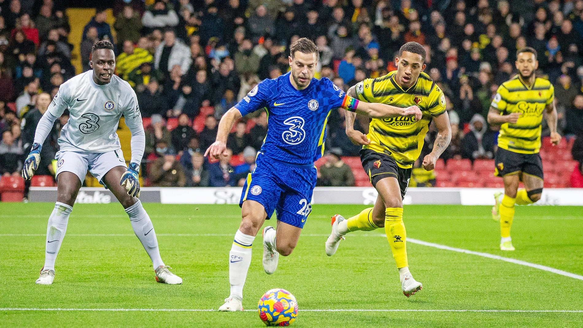 César Azpilicueta con el Chelsea.