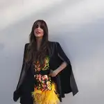 Rocío Osorno con el vestido más fantasía de Zara.