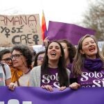Irene Montero en la manifestación feminista