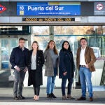 Los portavoces del PP en el sur de Madrid: Miguel Ángel Recuenco (Leganés); Noelia Núñez (Fuenlabrada); Ana Gómez (Alcorcón); Mirina Cortés (Móstoles); y Carlos G. Pereira (Getafe)