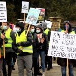 Manifestación bajo el lema : 'Sin médico ni cobertura, muerte prematura',