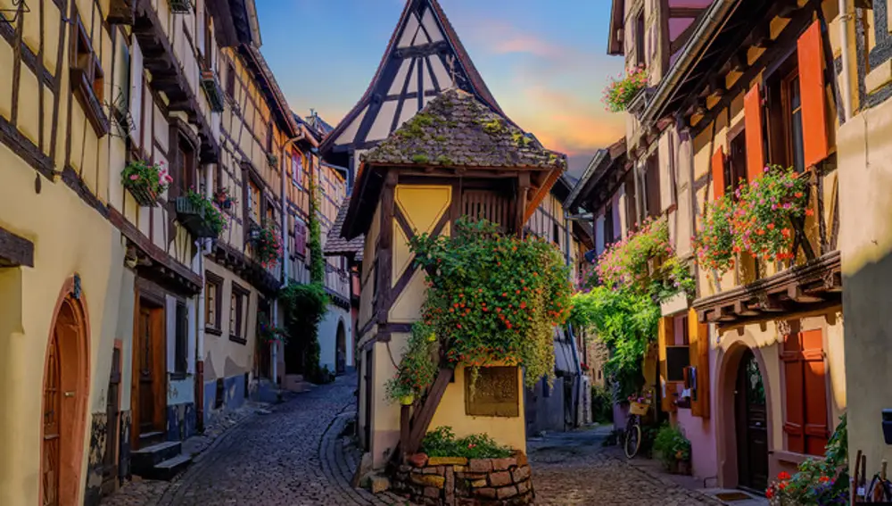 Fotografía de Eguisheim, Francia. El pueblo que sirvió de inspiración para la Bella y la Bestia