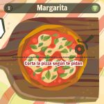 El juego comienza con una sencilla pizza Margarita.