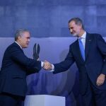 El Rey Felipe VI hizo entrega del premio World Peace & Liberty Award al pueblo colombiano, siendo recogido en su nombre por el presidente Iván Duque