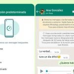 Nuevas opciones en los mensajes temporales de WhatsApp | Fuente: WHATSAPP