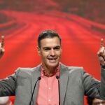 El presidente del Gobierno, Pedro Sánchez, ayer en un acto del PSOE en Galicia