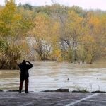Crecida del río Ebro a su paso por la provincia de Burgos