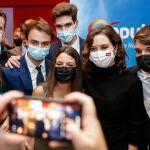 Isabel Díaz Ayuso en la cena del PP de Rivas-Vaciamadrid