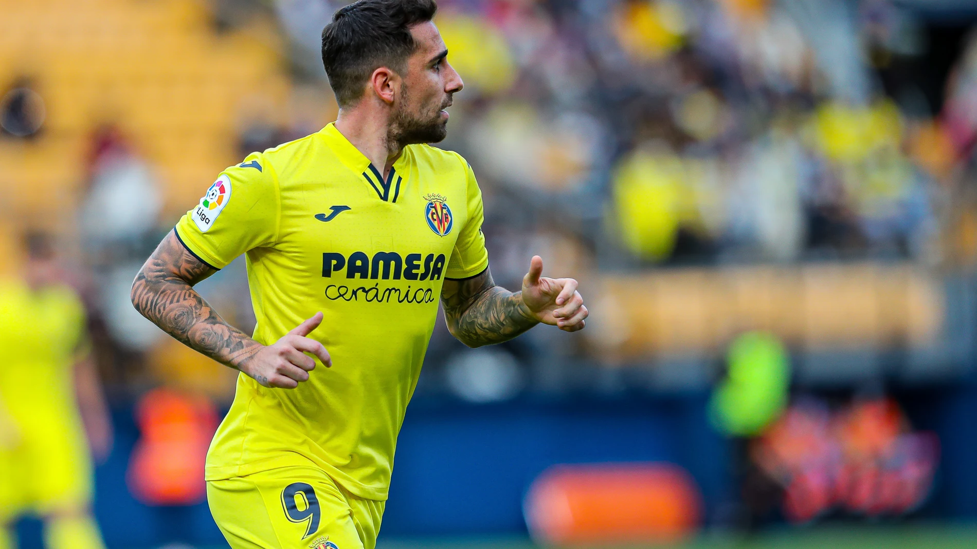Paco Alcácer con el Villarreal.