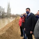 Sánchez, ayer, durante su visita al municipio zaragozano de Pradilla de Ebro
