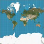 Mapamundi con la proyección de Mercator, que minimiza el tamaño real de África