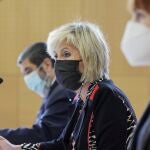 La consejera de Sanidad de Castilla y León, Verónica Casado, da una rueda de prensa para informar sobre los datos de agresiones al personal sanitario, este miércoles en Valladolid.