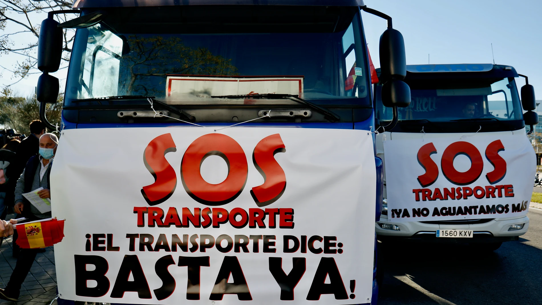 El sector celebró una marcha lenta el miércoles por Madrid protestar por su situación