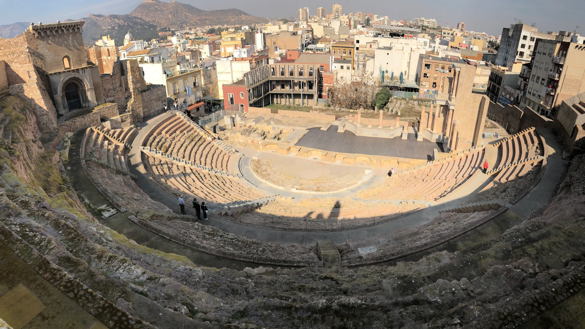 Imagen panorámica del Teatro Romano de Cartagena