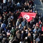 Manifestación contra el presidente Kais Saied