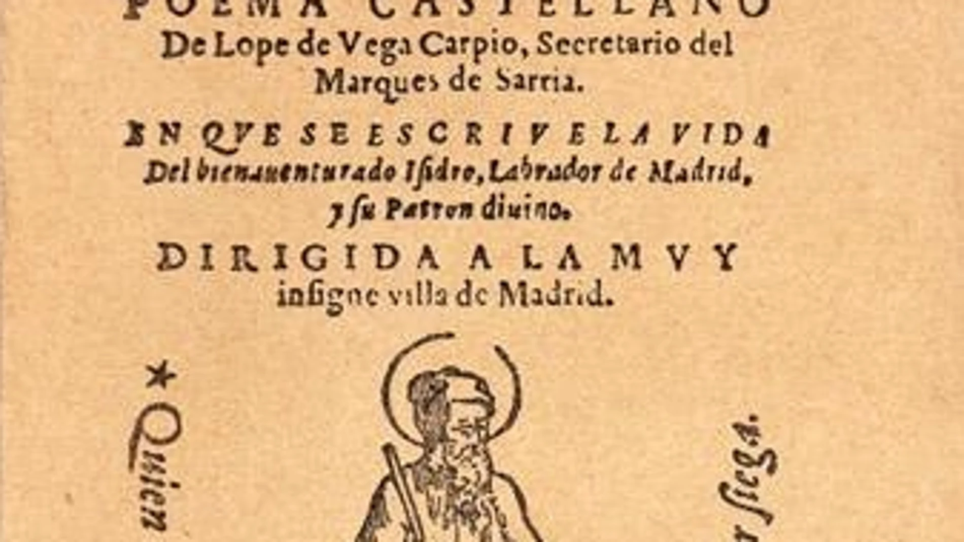 Cubierta de «Isidro», la obra que le dedicó Lope de Vega al patrón de Madrid