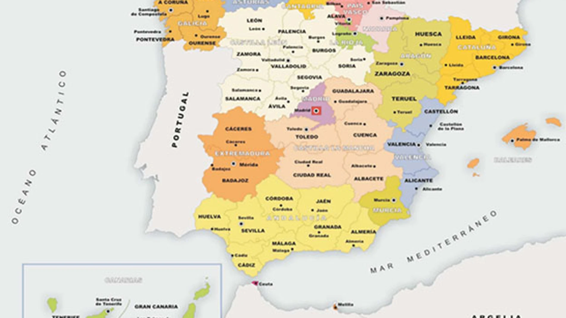 Mapa de España.