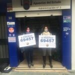 El número 69.457, agraciado con un quinto premio del Sorteo Extraordinario de Lotería de Navidad, dotado con 60.000 euros a la serie, se ha vendido íntegramente en San Pedro Alcántara en Marbella (Málaga). EUROPA PRESS
