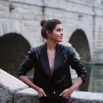 Mery Turiel con el look para Nochebuena 2021.