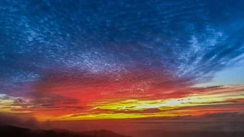 Imagen de archivo de un atardecer en Garafia, La Palma