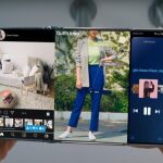 Concepto de pantalla plegable con dos bisagras de Samsung presentado en la pasada Display Week de mayo.