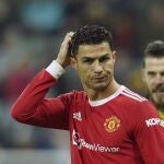 Cristiano Ronaldo, durante el partido que disputó con el Manchester United contra el Newcastle.