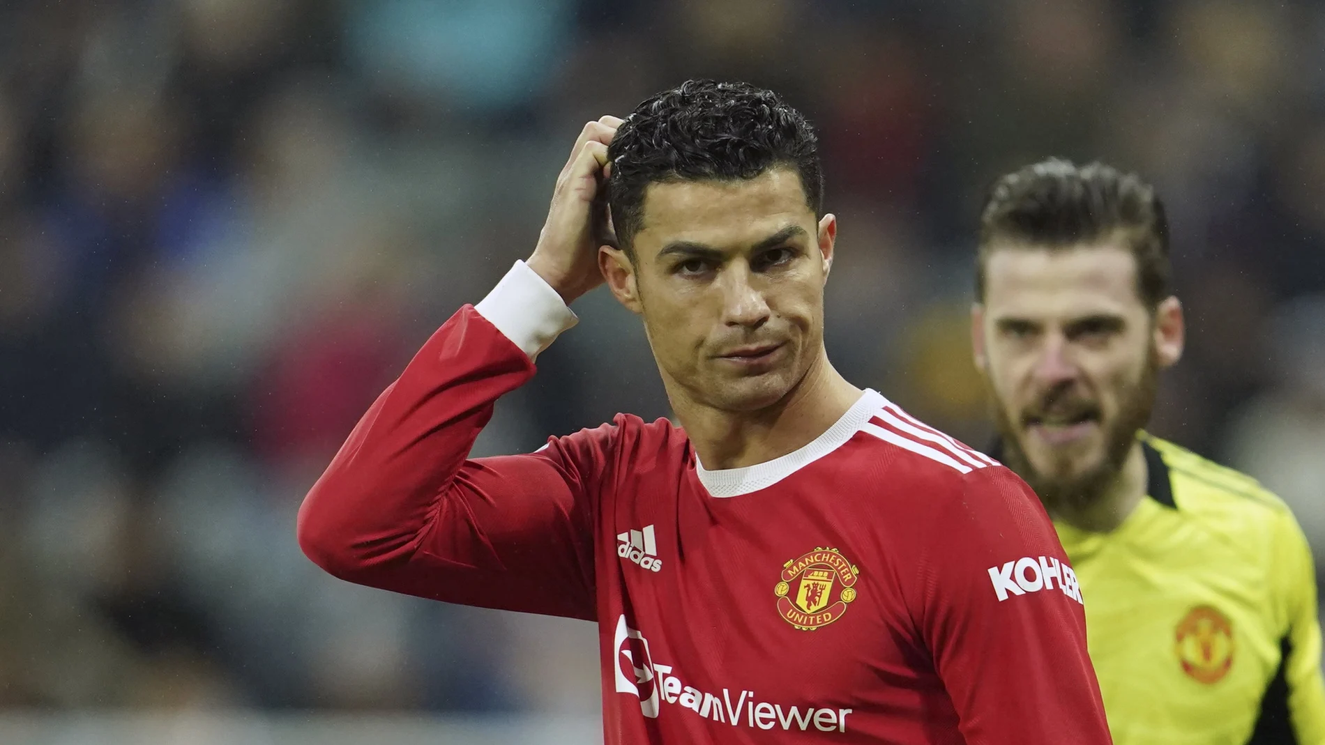 Cristiano Ronaldo, durante el partido que disputó con el Manchester United contra el Newcastle.