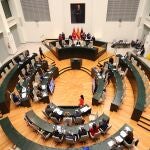 Vista general del pleno extraordinario que celebra este miércoles el Ayuntamiento de Madrid