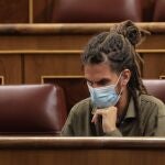 El ex diputado de Unidas Podemos Alberto Rodríguez, en una sesión plenaria en el Congreso de los Diputados