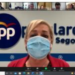 La presidenta del PP de Segovia, Paloma Sanz, durante el comité