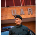 Manuel Peláez, con el uniforme del GAR