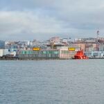 Nave de Gadis en el puerto de A Coruña