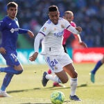 Mariano Díaz con el Real Madrid frente al Getafe.