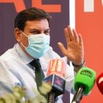 Él consejero de Economía y Hacienda, Carlos Fernández Carriedo, en Los desayunos de Ical