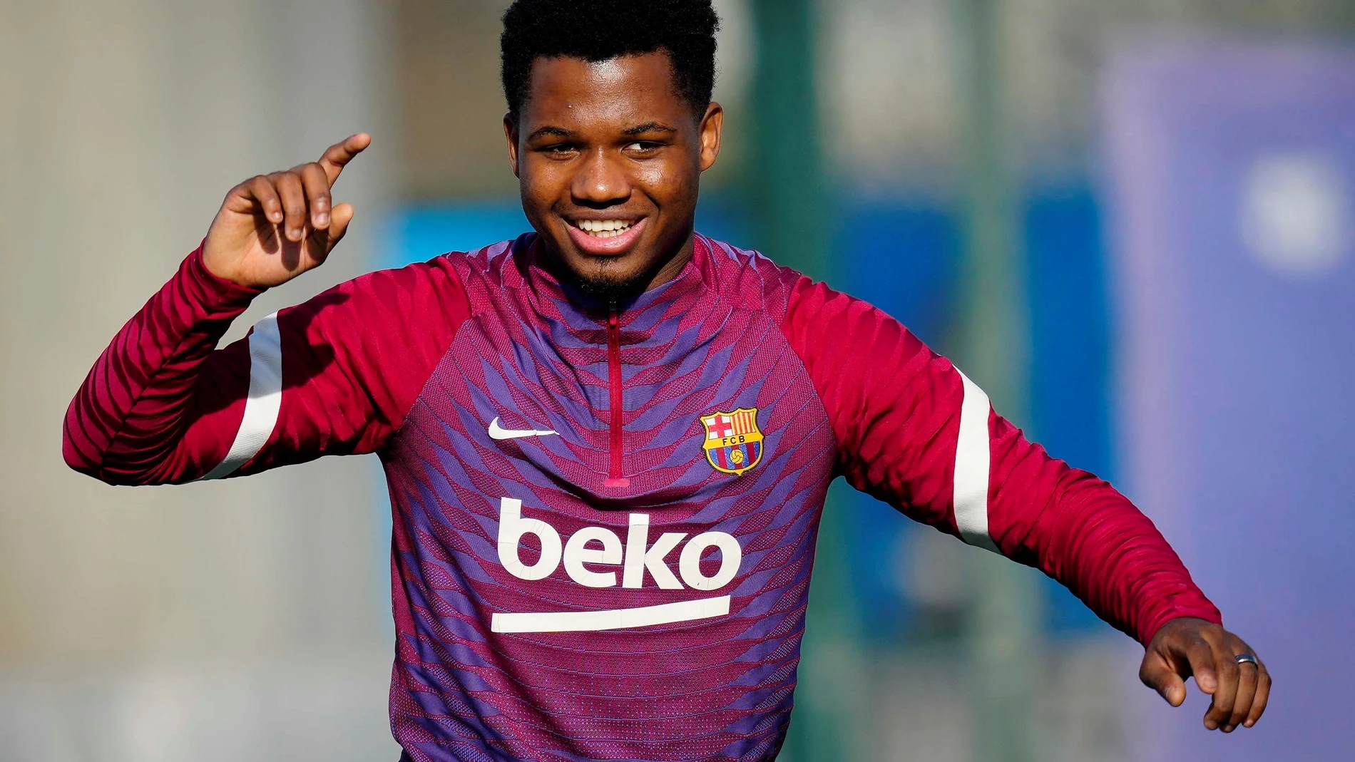 Ansu Fati ya lleva tiempo entrenando con el Barcelona