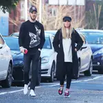 Soccerplayer David De Gea and singer Edurne in Manchester
