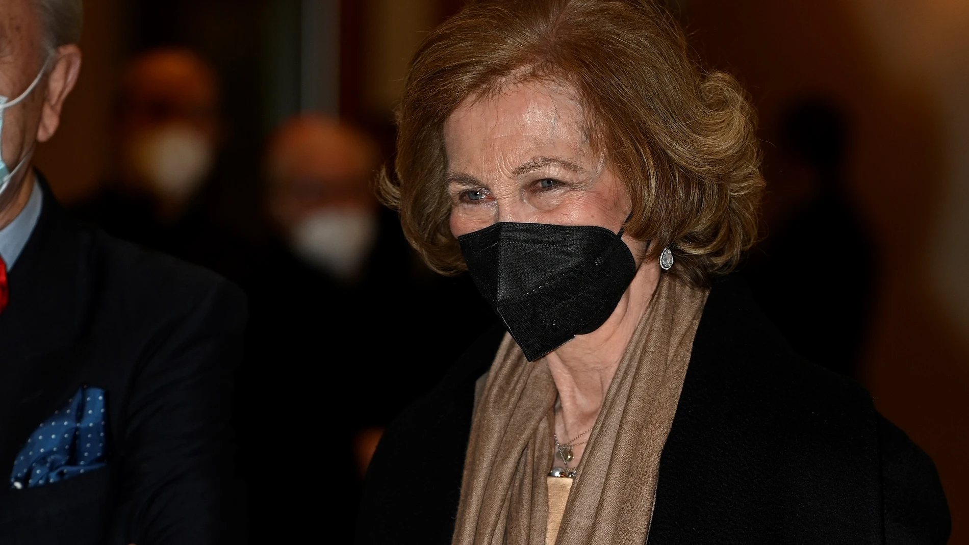 La Reina Doña Sofía asiste al concierto benéfico con motivo del 75º aniversario de Cáritas.