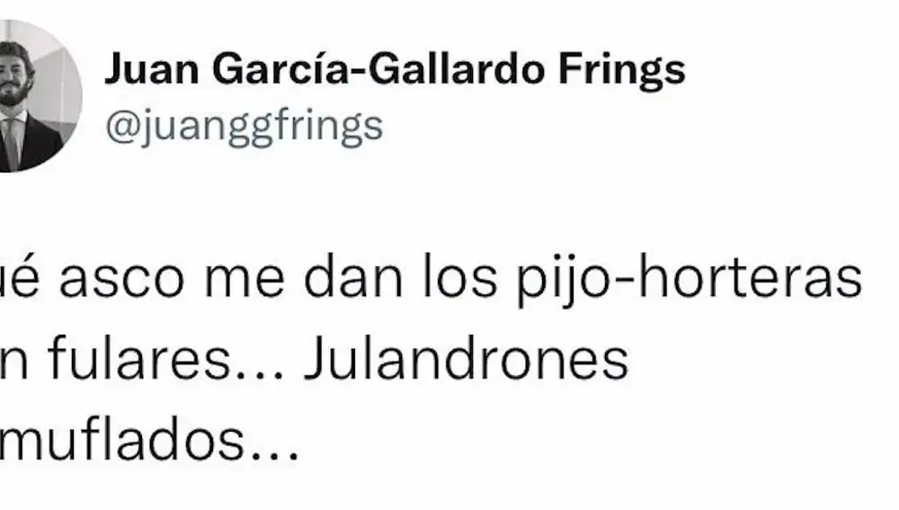 Tacha a los homosexuales de "julandrones"