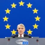 El presidente del Parlamento Europeo, David Sassoli, durante el pleno de diciembre, en Estrasburgo