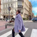 Mery Turiel con abrigo de rebajas de Mango.