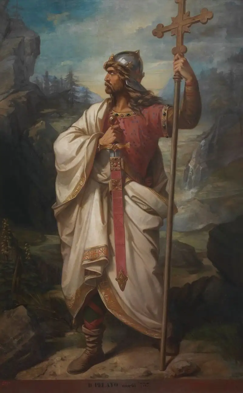 «Don Pelayo, rey de Asturias», por Luis de Madrazo y Kuntz